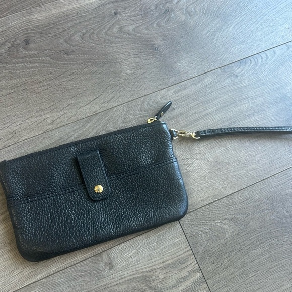 LODIS Black Pebbled Leather Wristlet - Picture 3 of 6